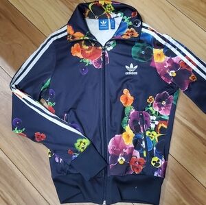 Adidas floral Track jacket